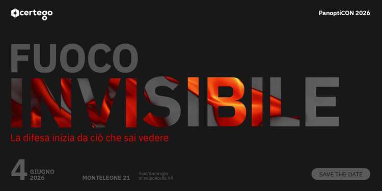 PanoptiCON2026 - Fuoco invisibile: la difesa inizia da ciò che sai vedere