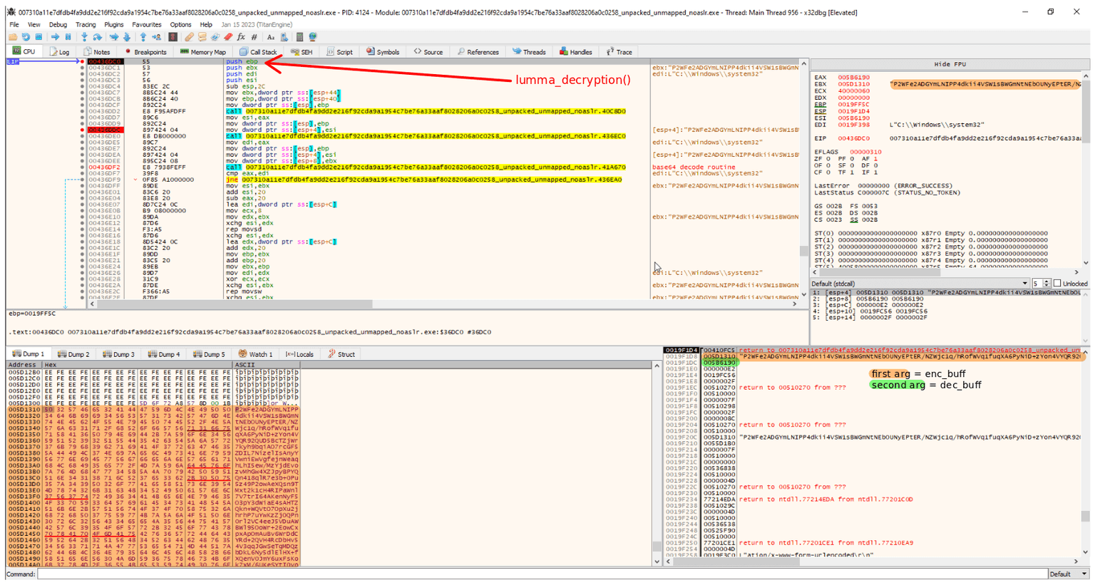dynamic analysis - x64dbg 1
